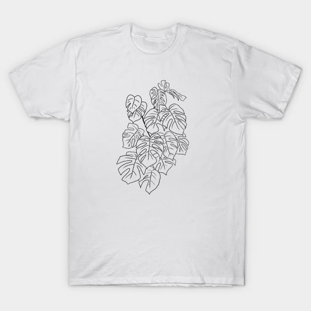 Monstera T-Shirt by nicholashugginsdesign